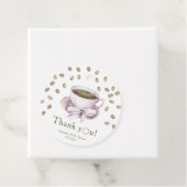 Bow & Coffee Breaking Babydusche Danke Geschenkanhänger (Beispiel)