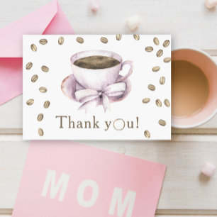 Bow & Coffee Brühung Baby Shower Danke