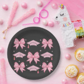 Bow coquette Abschluss Pink Palette 2025 Pappteller (Party)