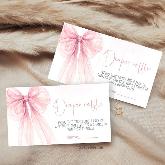 Bow Coquette Babydusche Begleitkarte