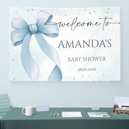 Bow Coquette Boy Babydusche Banner (Messe)