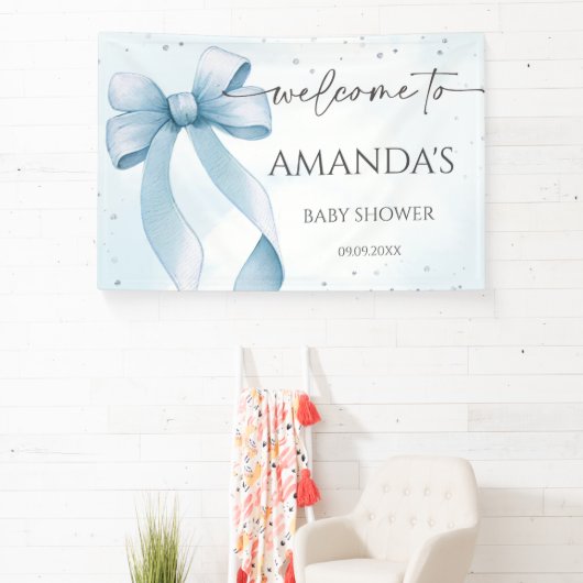 Bow Coquette Boy Babydusche Banner (InSitu)