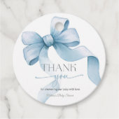 Bow Coquette Boy Babydusche Geschenkanhänger (Vorderseite)