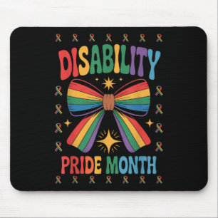 Bow Coquette Groovy Disability Pride Monat Frauen Mousepad