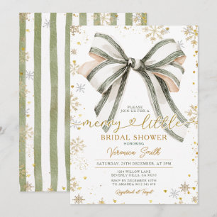 Bow coquette Merry Little Christmas Brautparty Einladung