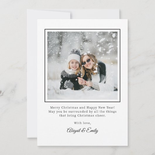 Bow Coquette Oval Foto Rahmen Weihnachten (Rückseite)