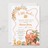 Bow Coquette Peach Baby Shower Einladung