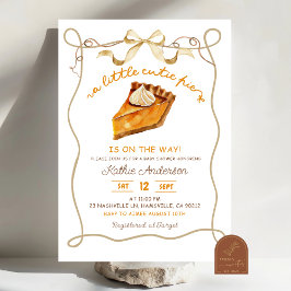 Bow Coquette Pie baby shower invitation Einladung