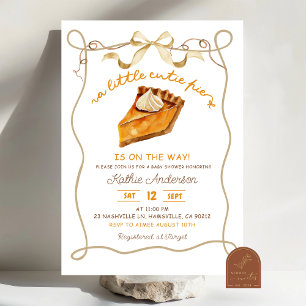 Bow Coquette Pie Babyparty-Einladung Einladung
