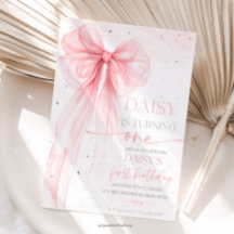 Bow Coquette Pink 1. Geburtstag