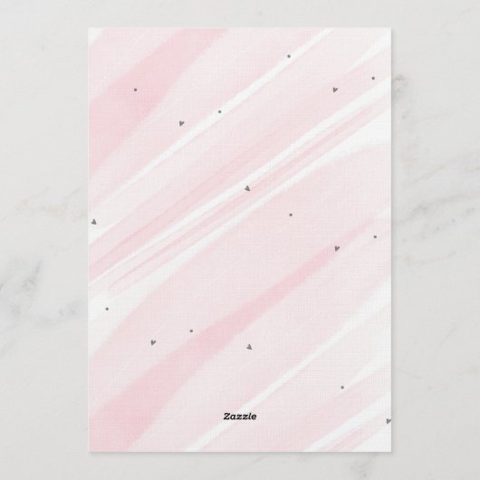 Bow Coquette Pink 1st Birthday  Einladung (Rückseite)