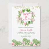 Bow Coquette St Patrick Bridal Shower Einladung (Vorderseite)