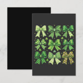 Bow Coquette St Patrick's Day Vintag Dankeskarte (Vorne/Hinten)