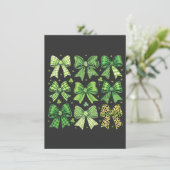 Bow Coquette St Patrick's Day Vintag Dankeskarte (Stehend Vorderseite)