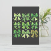 Bow Coquette St Patrick's Day Vintag Einladung (Stehend Vorderseite)
