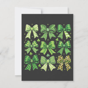 Bow Coquette St Patrick's Day Vintag Mitteilungskarte