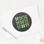 Bow Coquette St Patrick's Day Vintag Runder Aufkleber (Umschlag)