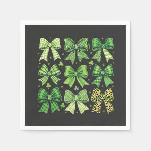 Bow Coquette St Patrick's Day Vintag Serviette