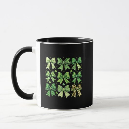 Bow Coquette St Patrick's Day Vintag Tasse (Links)