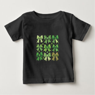 Bow Coquette St. Patrick's Day Vintage Baby T-shirt