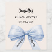 Bow Crew Etwas Blau, bevor ich Brautparty mache Weinetikett (Einzelnes Label)