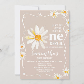 Bow Daisy Blume sind nicht einmal ihr Geburtstag Einladung