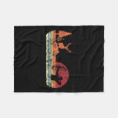 Bow Deer Jagd Vintage Retro Bogenschießen Fleecedecke (Vorderseite (Horizontal))