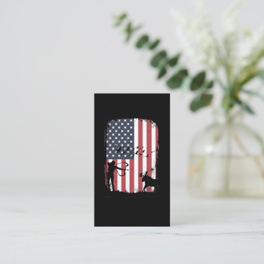 Bow Deer Junting USA Deer Hunter Visitenkarte (Stehend Vorderseite)