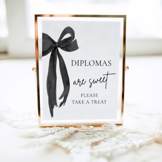 Bow-Diplome sind süß und nehmen eine Leckerei Absc Poster