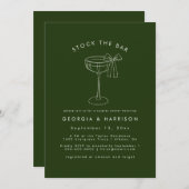 Bow Drink Stock die Dusche Bar Paare Einladung (Vorne/Hinten)