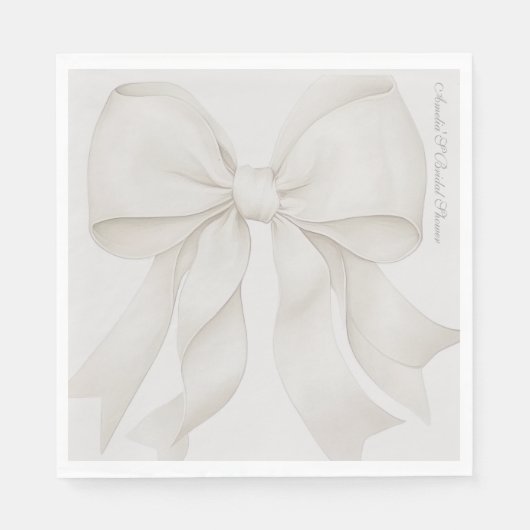 Bow Elegant Brautparty Decor Serviette (Vorderseite)