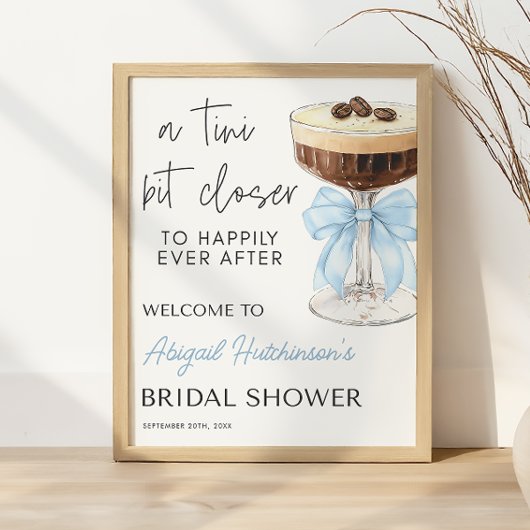 Bow Espresso Martini Brautparty - 16x20 Poster