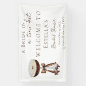 Bow Espresso Martini Brautparty Begrüßungszeichen Banner (Vertikal)