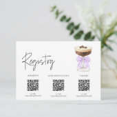 Bow Espresso Martini Brautparty - Registrierung Begleitkarte (Stehend Vorderseite)