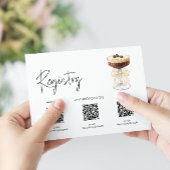 Bow Espresso Martini Brautparty - Registrierung Begleitkarte