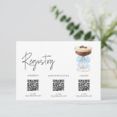 Bow Espresso Martini Brautparty - Registrierung Begleitkarte (Stehend Vorderseite)