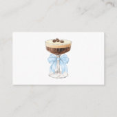 Bow Espresso Martini Brautparty Rezept Begleitkarte (Rückseite)