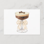Bow Espresso Martini Brautparty Rezept Begleitkarte (Rückseite)