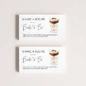 Bow Espresso Martini Brautparty Rezept Begleitkarte