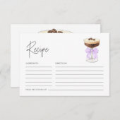 Bow Espresso Martini Brautparty Rezept Begleitkarte (Vorne/Hinten)