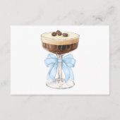 Bow Espresso Martini Brautparty Rezept Begleitkarte (Rückseite)