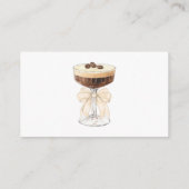 Bow Espresso Martini Brautparty Rezept Begleitkarte (Rückseite)