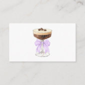 Bow Espresso Martini Brautparty Rezept Begleitkarte (Rückseite)