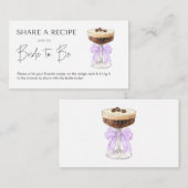 Bow Espresso Martini Brautparty Rezept Begleitkarte (Vorne/Hinten)