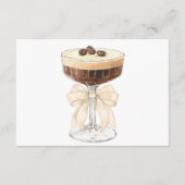 Bow Espresso Martini Brautparty Vielen Dank Begleitkarte (Rückseite)