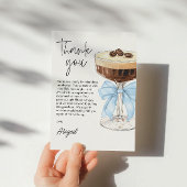 Bow Espresso Martini Brautparty Vielen Dank Dankeskarte