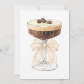 Bow Espresso Martini Brautparty Vielen Dank Dankeskarte (Rückseite)