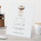 Bow Espresso Martini Custom Sockelschild (In Situ)