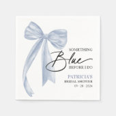 Bow etwas Blau, bevor ich Bow Brautparty Serviette (Vorderseite)