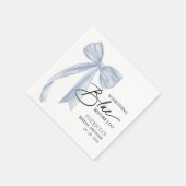 Bow etwas Blau, bevor ich Bow Brautparty Serviette (Ecke)